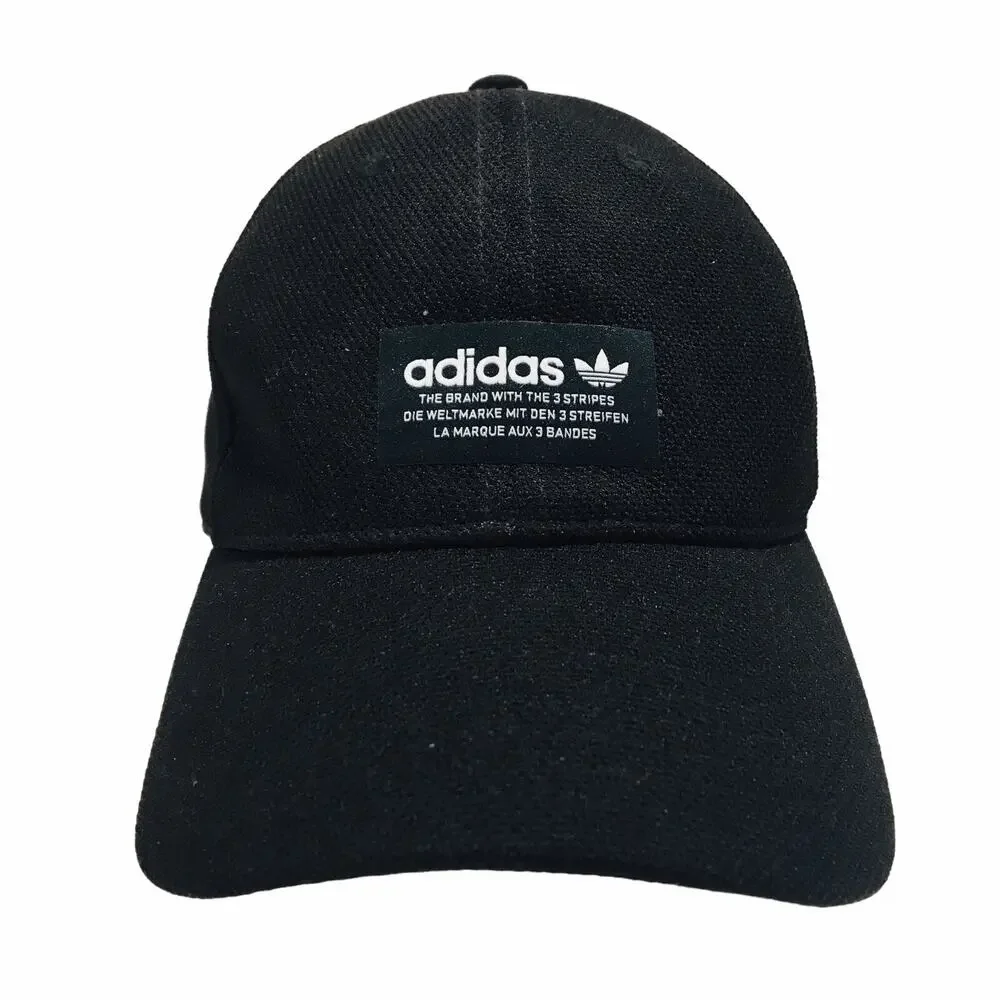Adidas Men's 100% Cotton Adjustable Strapback Trefoil Logo Hat One Size